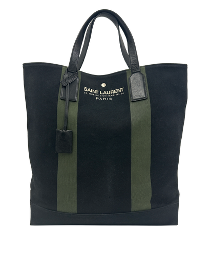 East West Tote, 420€, Bolso, Negro/Verde, Tejido - General, Vista frontal